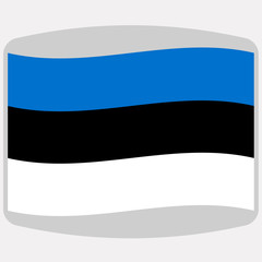 flag of Estonia,  vector illustration, flat