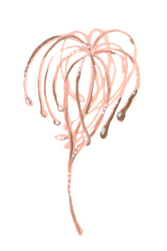 recommend clip art: Unusual Mexican Beige Gouache Flower