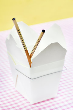 Takeaway Carton and Chopsticks