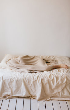 unknown woman on the bed