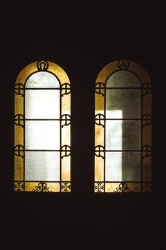 Stained glass of church