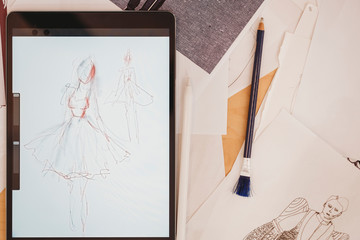 Digital fashion sketch