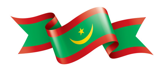 Mauritania flag, vector illustration on a white background