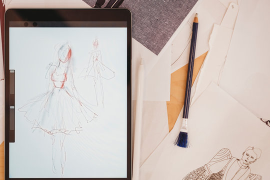 Digital fashion sketch