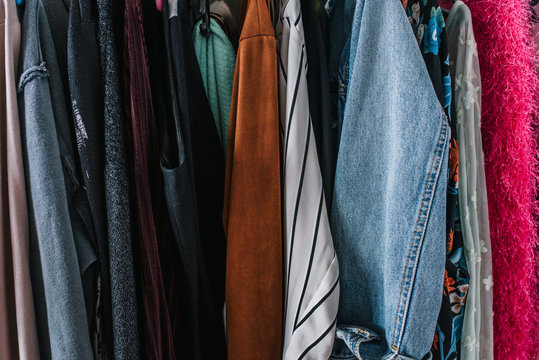 Close up of a female wardrobe