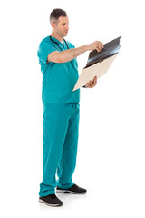 Doctor: Checking Out A Patient's X-ray Results