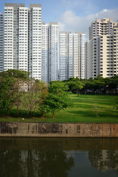 Newly built Singaporean HDB apartments