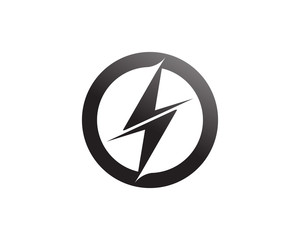 electric Vector lightning icon logo and symbols