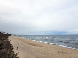 Beach and sea in Mielno, Poland