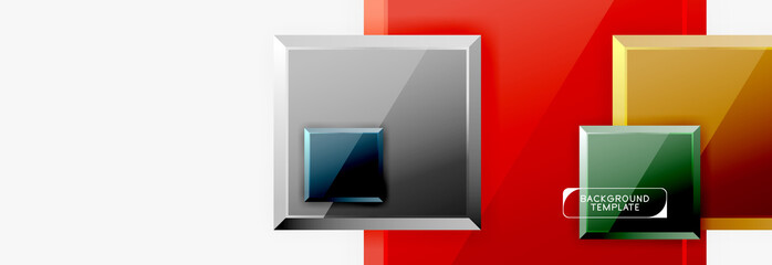 Fototapeta premium Minimal square banner abstract background