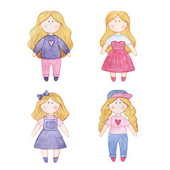 watercolor dolls