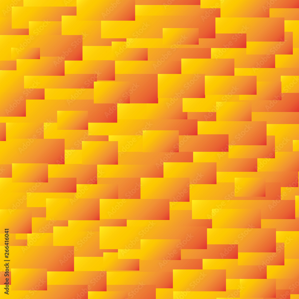 Poster horizontal dynamic yellow-orange rectangles in light space style.