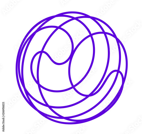 Striped Globe Round Abstract Circle Vector Sign Stock Image And