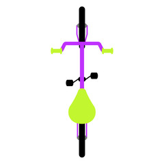 Top view of a colored bicycle - Vector