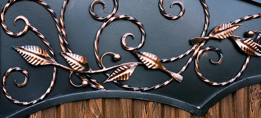 Part of the beautiful forged gate