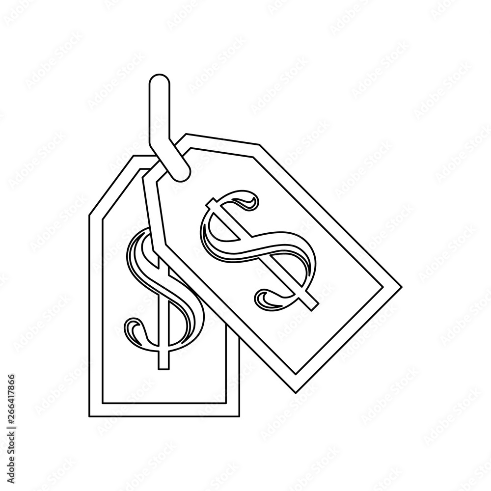 Poster money tag icon. element of banking for mobile concept and web apps icon. outline, thin line icon for