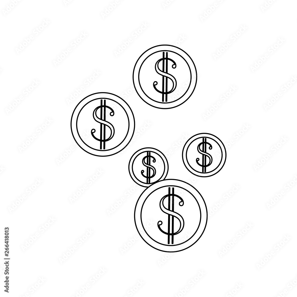 Poster cash coins icon. element of banking for mobile concept and web apps icon. outline, thin line icon fo