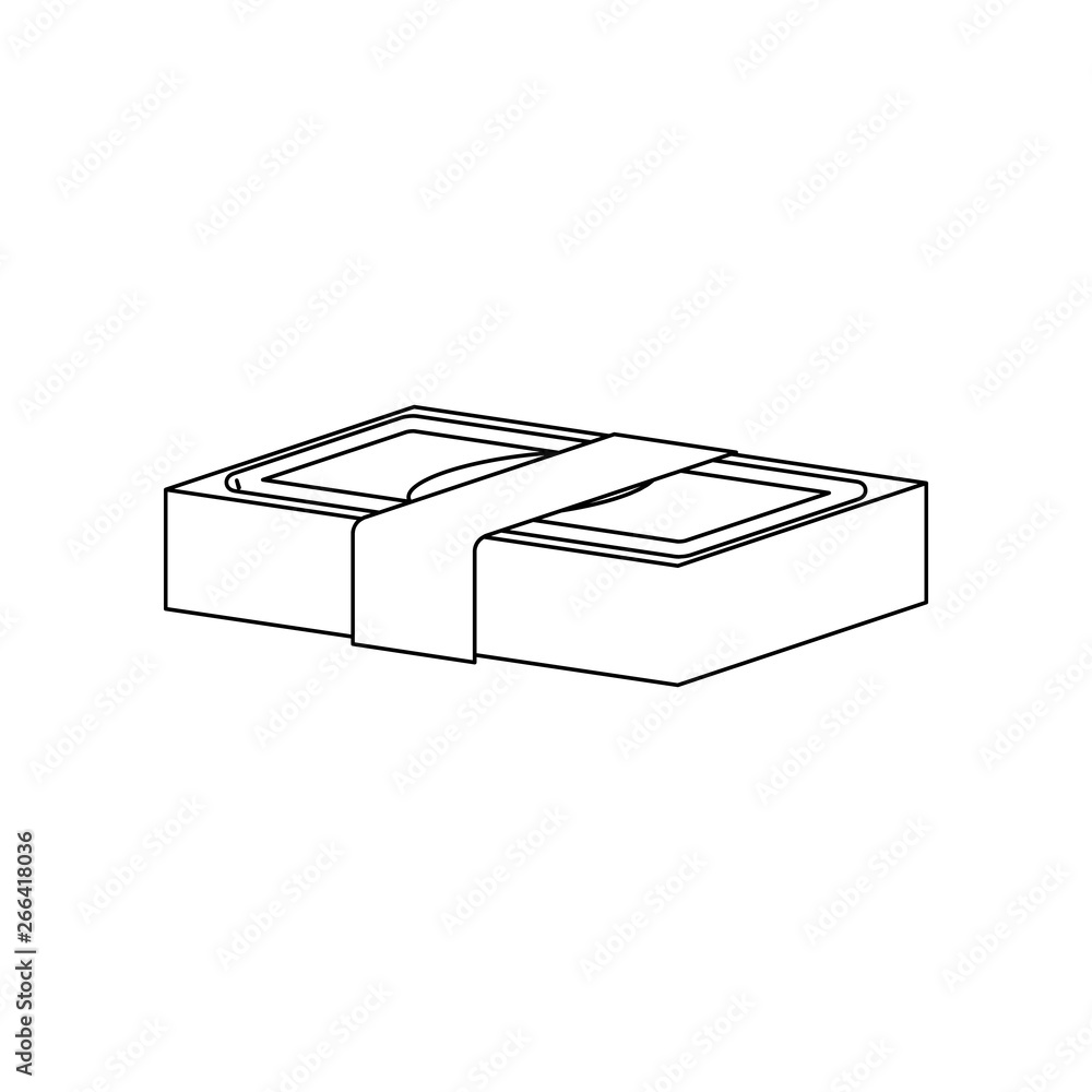 Poster packing of money icon. element of banking for mobile concept and web apps icon. outline, thin line i