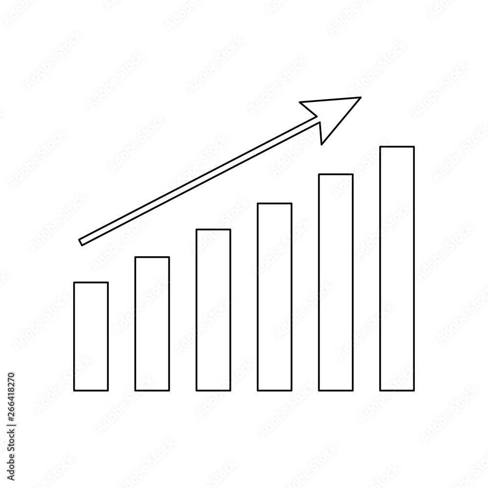 Poster growth chart icon. element of banking for mobile concept and web apps icon. outline, thin line icon 