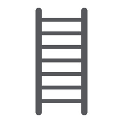 Ladder glyph icon, stair and climb, fire ladder sign, vector graphics, a solid pattern on a white background.