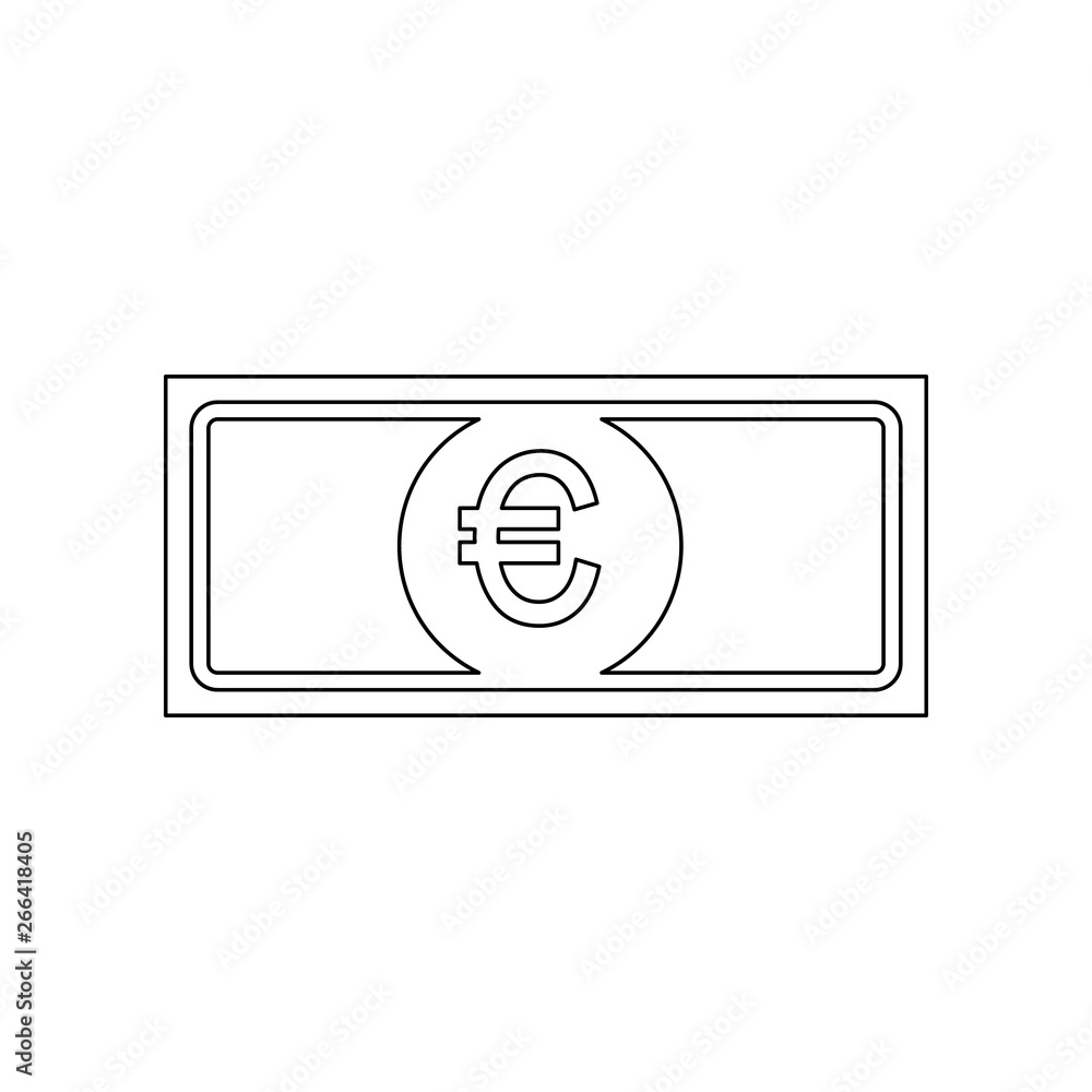 Aufkleber euro banknote icon. element of banking for mobile concept and web apps icon. outline, thin line icon