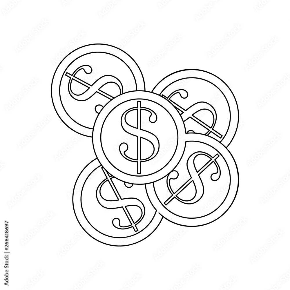 Poster cents icon. element of banking for mobile concept and web apps icon. outline, thin line icon for web