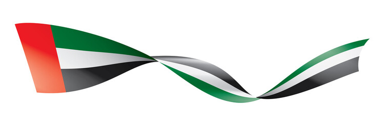 United Arab Emirates flag, vector illustration on a white background