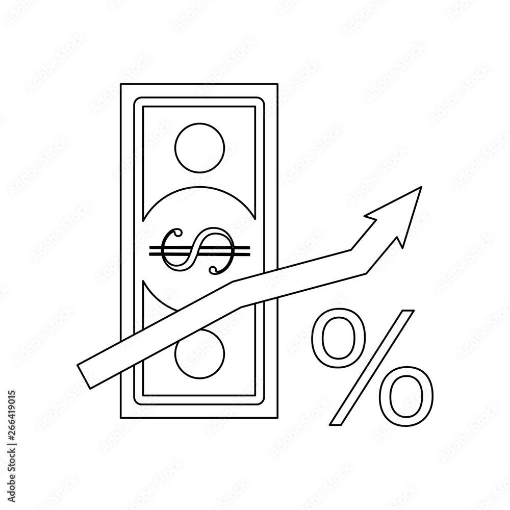 Poster credit growth icon. element of banking for mobile concept and web apps icon. outline, thin line icon
