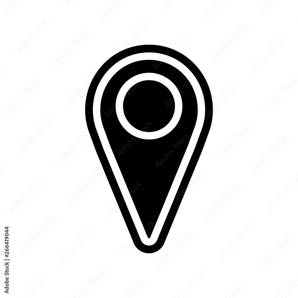 Aufkleber pin navigator icon. element of navigation for mobile concept and web apps icon. glyph, flat icon for