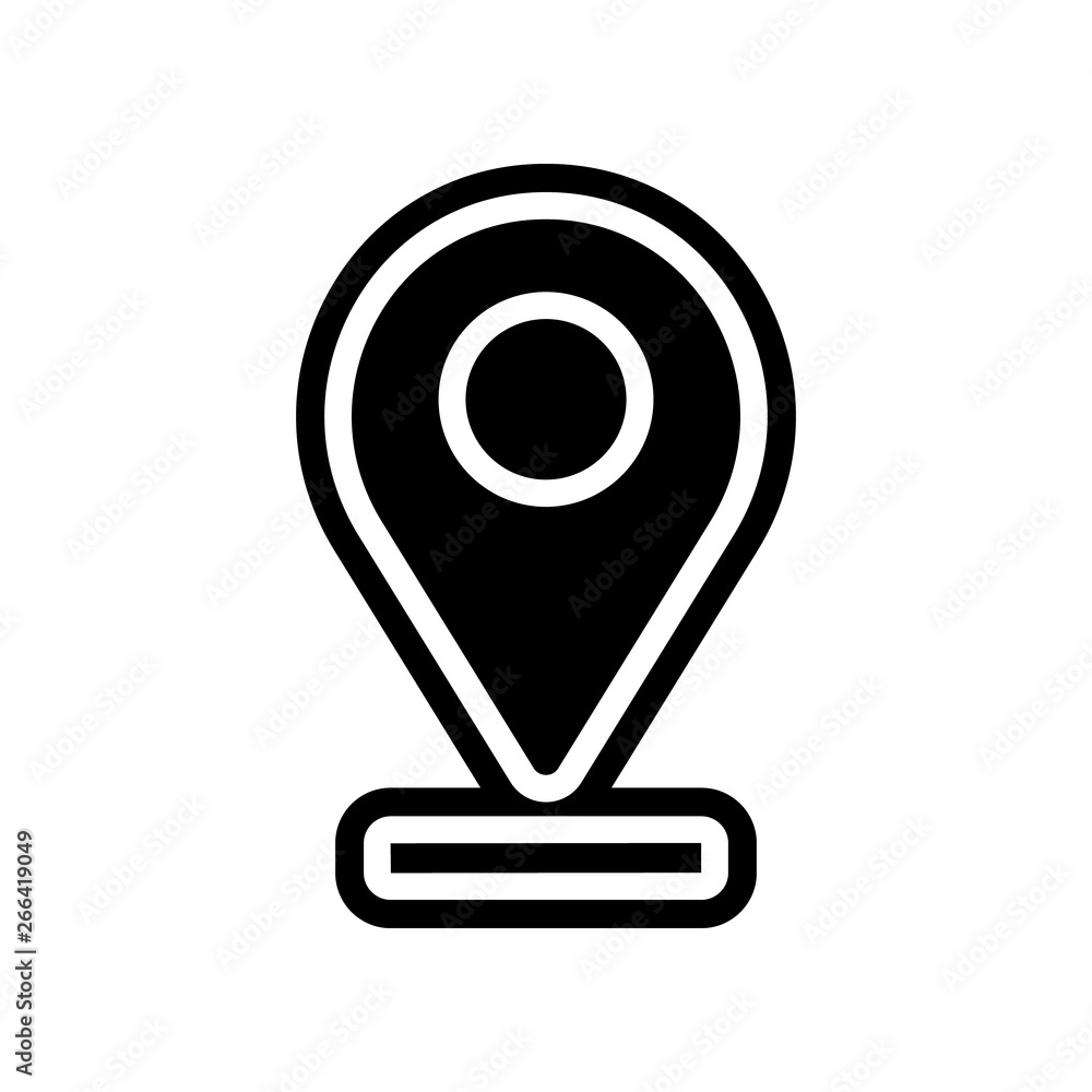 Aufkleber pin on line icon. element of navigation for mobile concept and web apps icon. glyph, flat icon for w