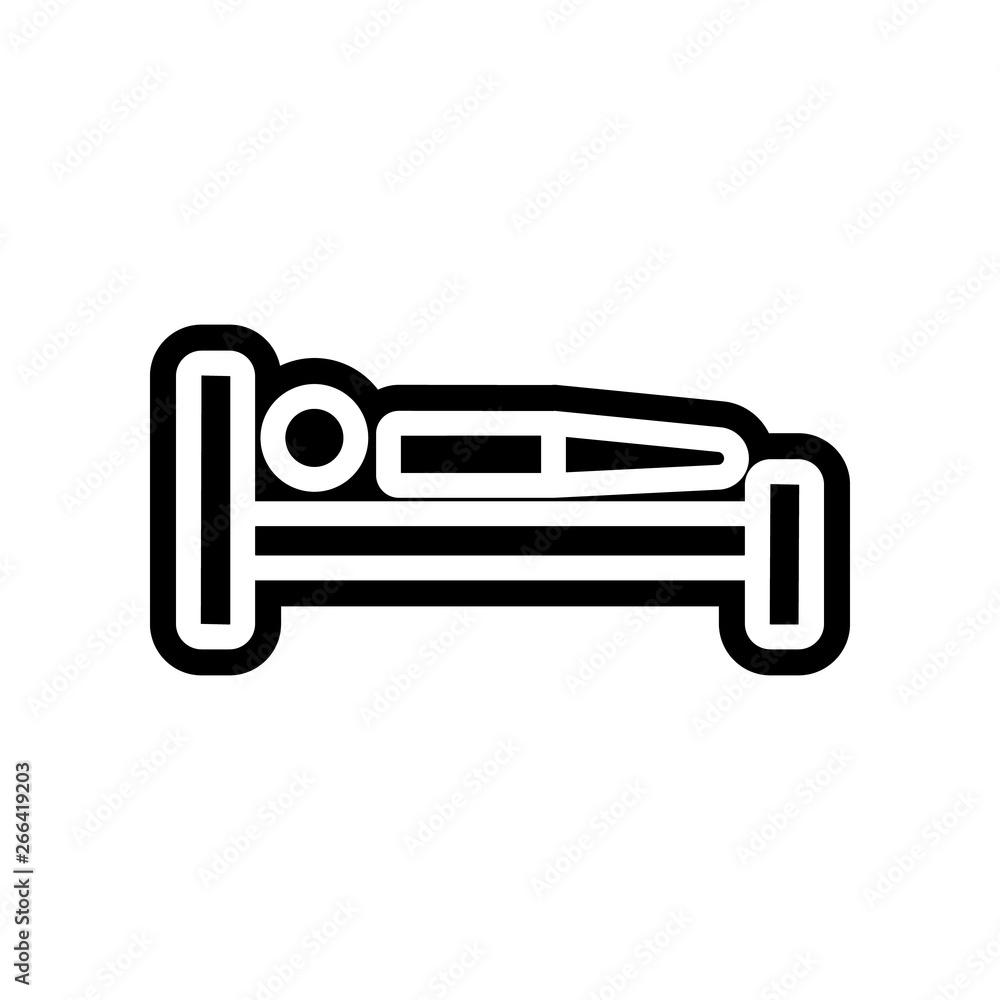 Poster bed icon. element of navigation for mobile concept and web apps icon. glyph, flat icon for website d