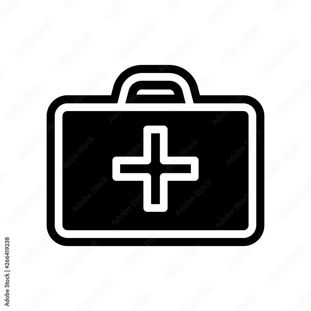 Poster first-aid kit icon. element of navigation for mobile concept and web apps icon. glyph, flat icon for