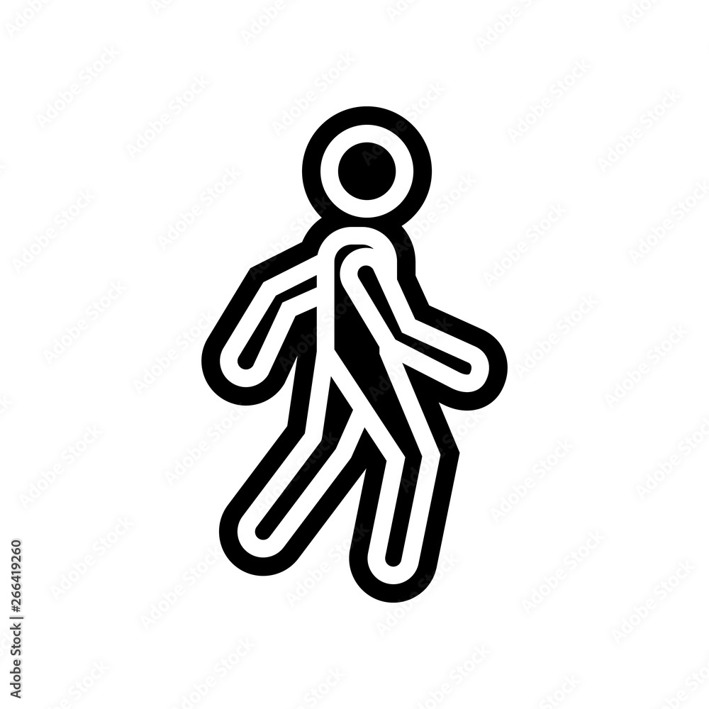 Poster a pedestrian icon. element of navigation for mobile concept and web apps icon. glyph, flat icon for 