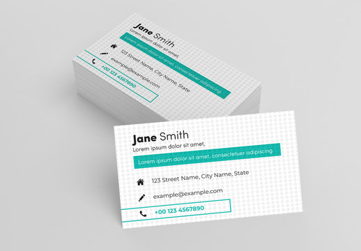 Business Card with Dotted Background Layout