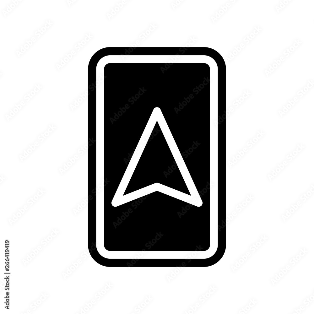 Poster cursor on the navigator icon. element of navigation for mobile concept and web apps icon. glyph, fla