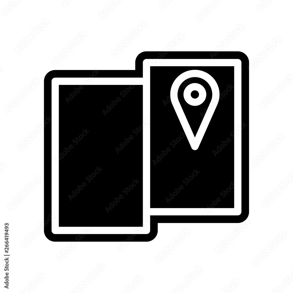 Aufkleber pin on the screen icon. element of navigation for mobile concept and web apps icon. glyph, flat icon
