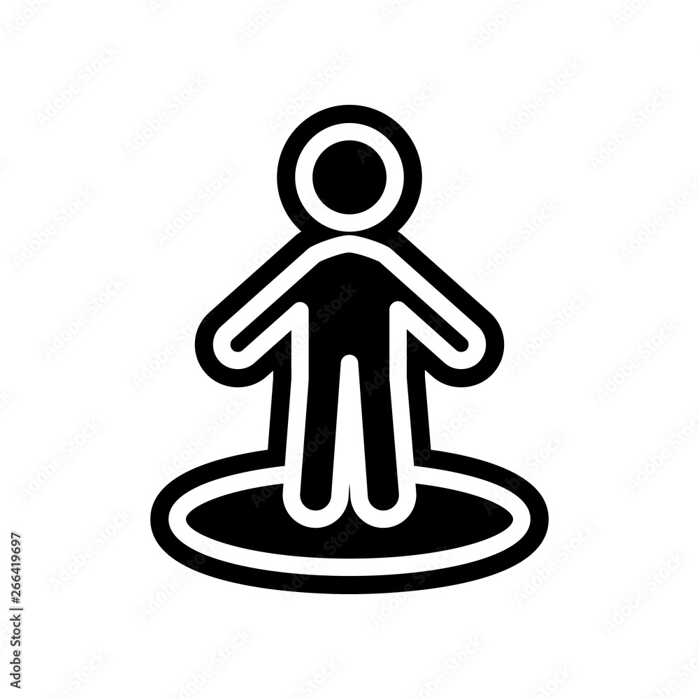 Poster person in a circle icon. element of navigation for mobile concept and web apps icon. glyph, flat ico