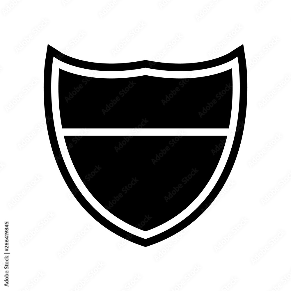 Aufkleber shield icon. element of navigation for mobile concept and web apps icon. glyph, flat icon for websit