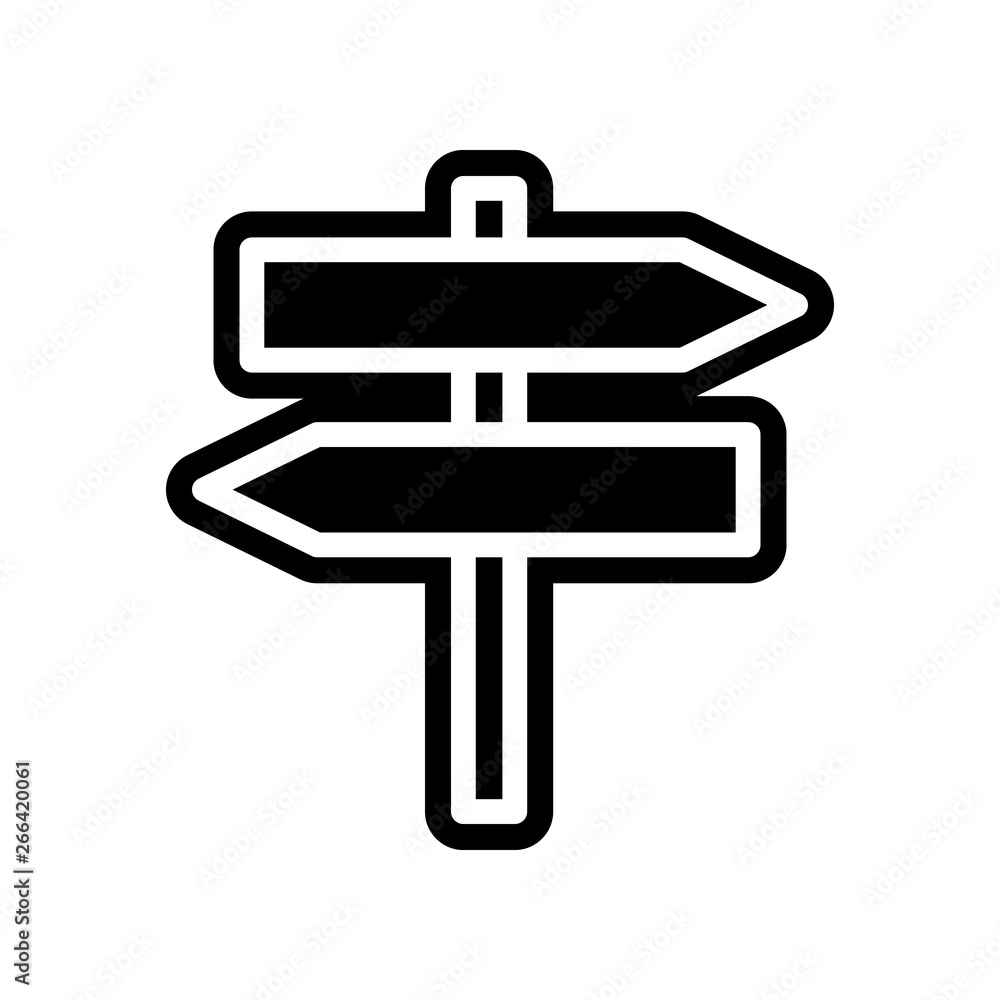 Poster directions of roads icon. element of navigation for mobile concept and web apps icon. glyph, flat ic