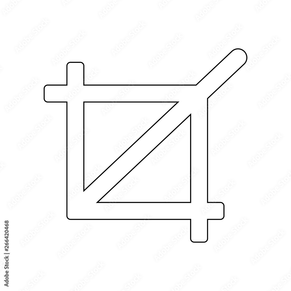 Poster angle increase sign icon. element of web for mobile concept and web apps icon. outline, thin line ic