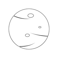 planet icon. Element of web for mobile concept and web apps icon. Outline, thin line icon for website design and development, app development