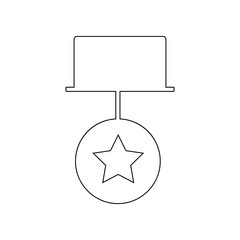 medal icon. Element of web for mobile concept and web apps icon. Outline, thin line icon for website design and development, app development