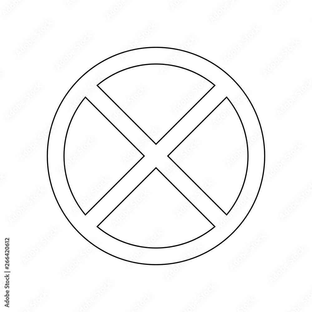 Aufkleber prohibition icon. element of web for mobile concept and web apps icon. outline, thin line icon for w