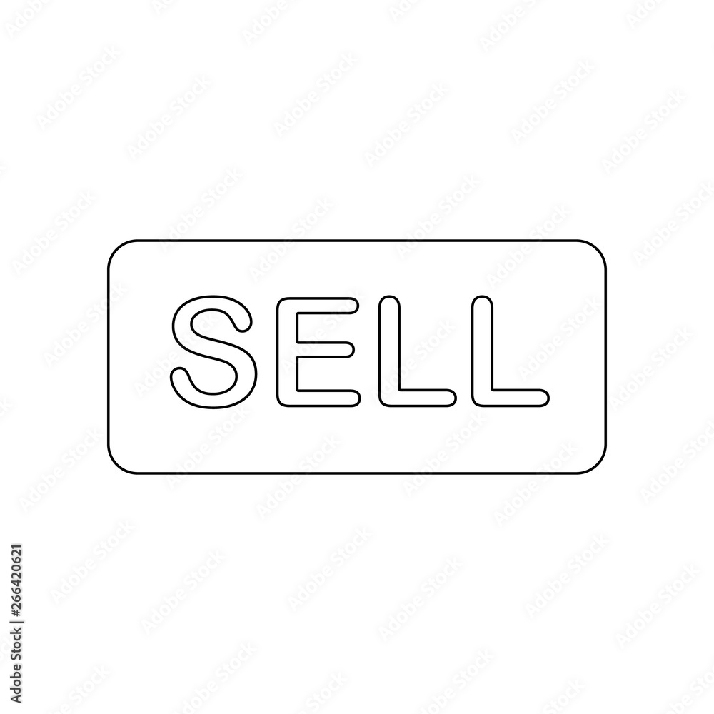 Poster button sell icon. element of web for mobile concept and web apps icon. outline, thin line icon for w