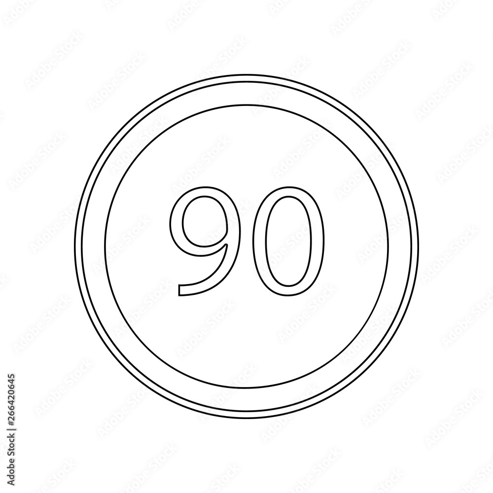 Aufkleber speed limit icon. element of web for mobile concept and web apps icon. outline, thin line icon for w