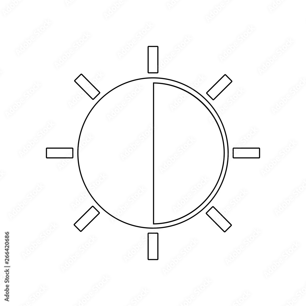 Aufkleber button brightness icon. element of web for mobile concept and web apps icon. outline, thin line icon