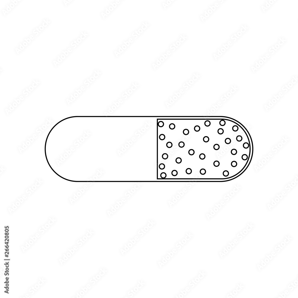 Aufkleber pill icon. element of web for mobile concept and web apps icon. outline, thin line icon for website 