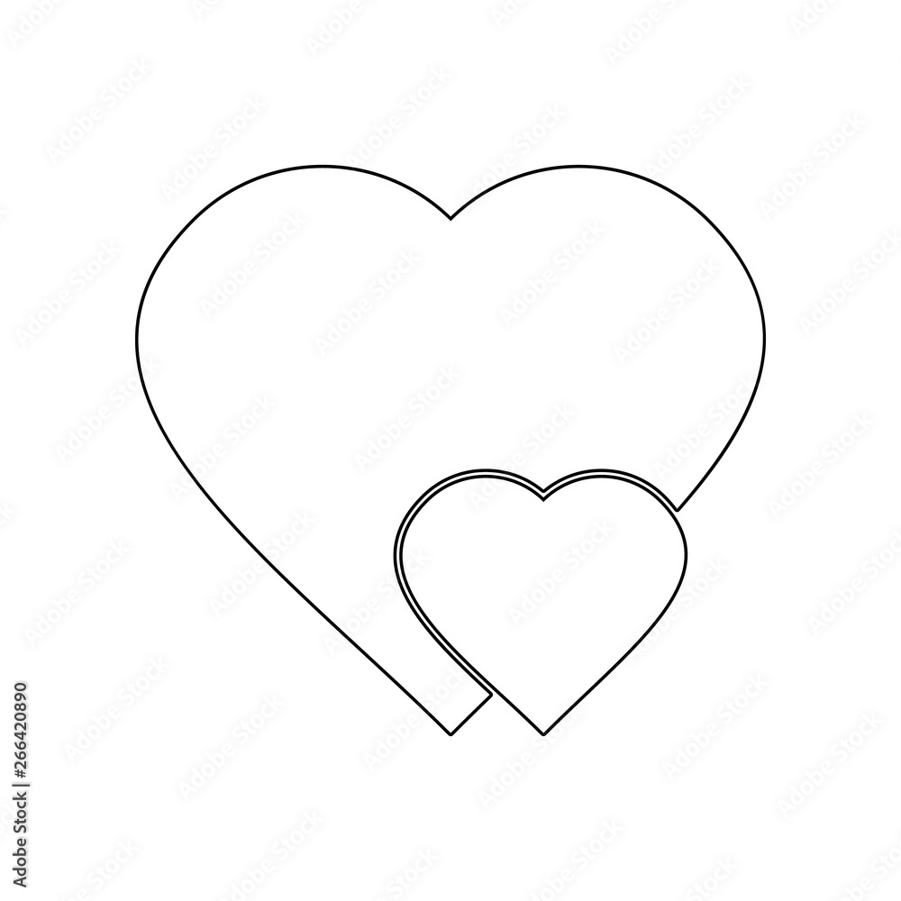 Poster hearts icon. element of web for mobile concept and web apps icon. outline, thin line icon for websit