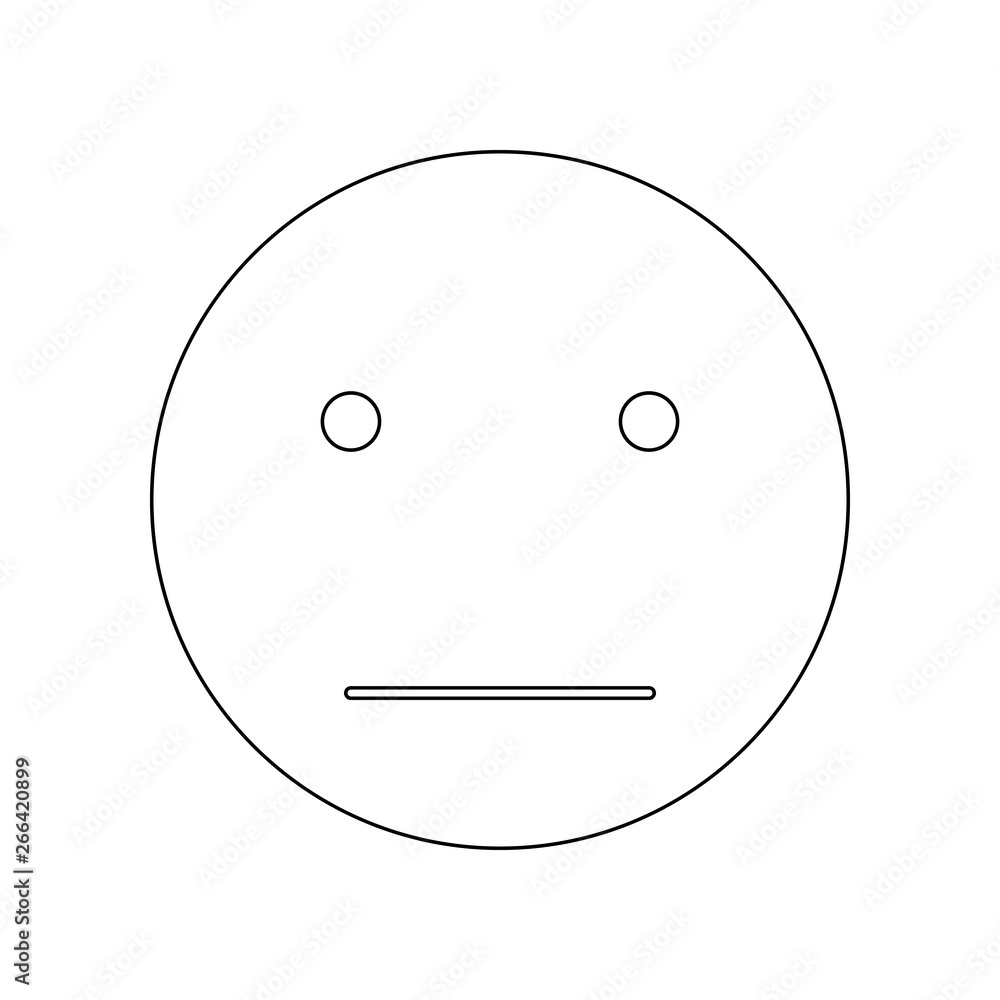 Aufkleber sad smiley icon. element of web for mobile concept and web apps icon. outline, thin line icon for we