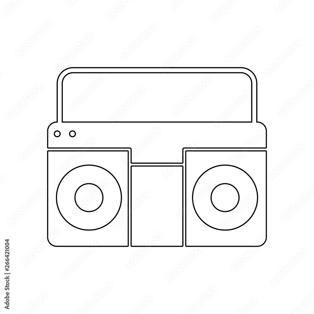 Aufkleber record player icon. element of web for mobile concept and web apps icon. outline, thin line icon for